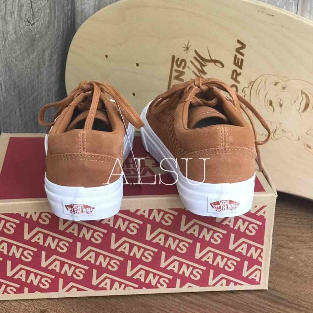 VANS Old Skool Weave Suede Grazed Ginger Kid’s - Picture 2 of 8